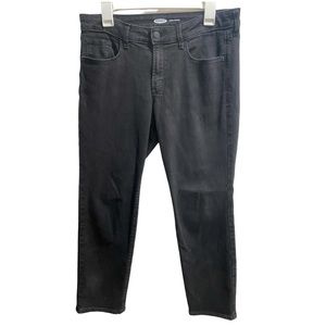 Old Navy Black‎ Power Straight Jeans size 12 Short